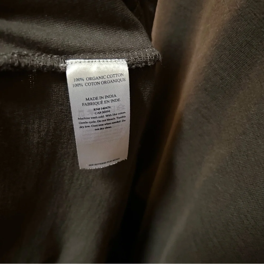Faherty ~ Organic Sunwashed Gray Cotton Button Front Drawstring Polo Dress- XS